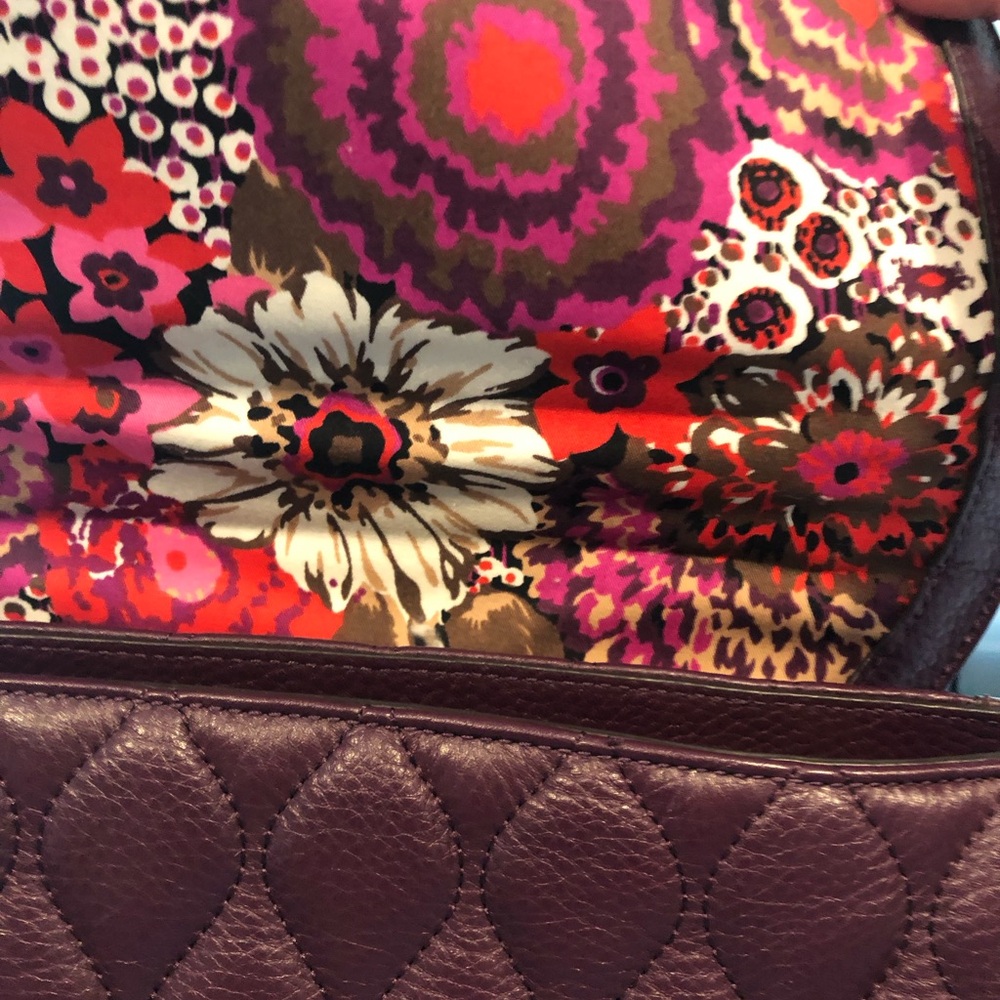 Vera Bradley Pebbled Purple Satchel Handbag - Picture 3 of 11